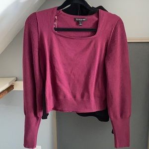 Square Neck Cropped Banana Republic Sweater